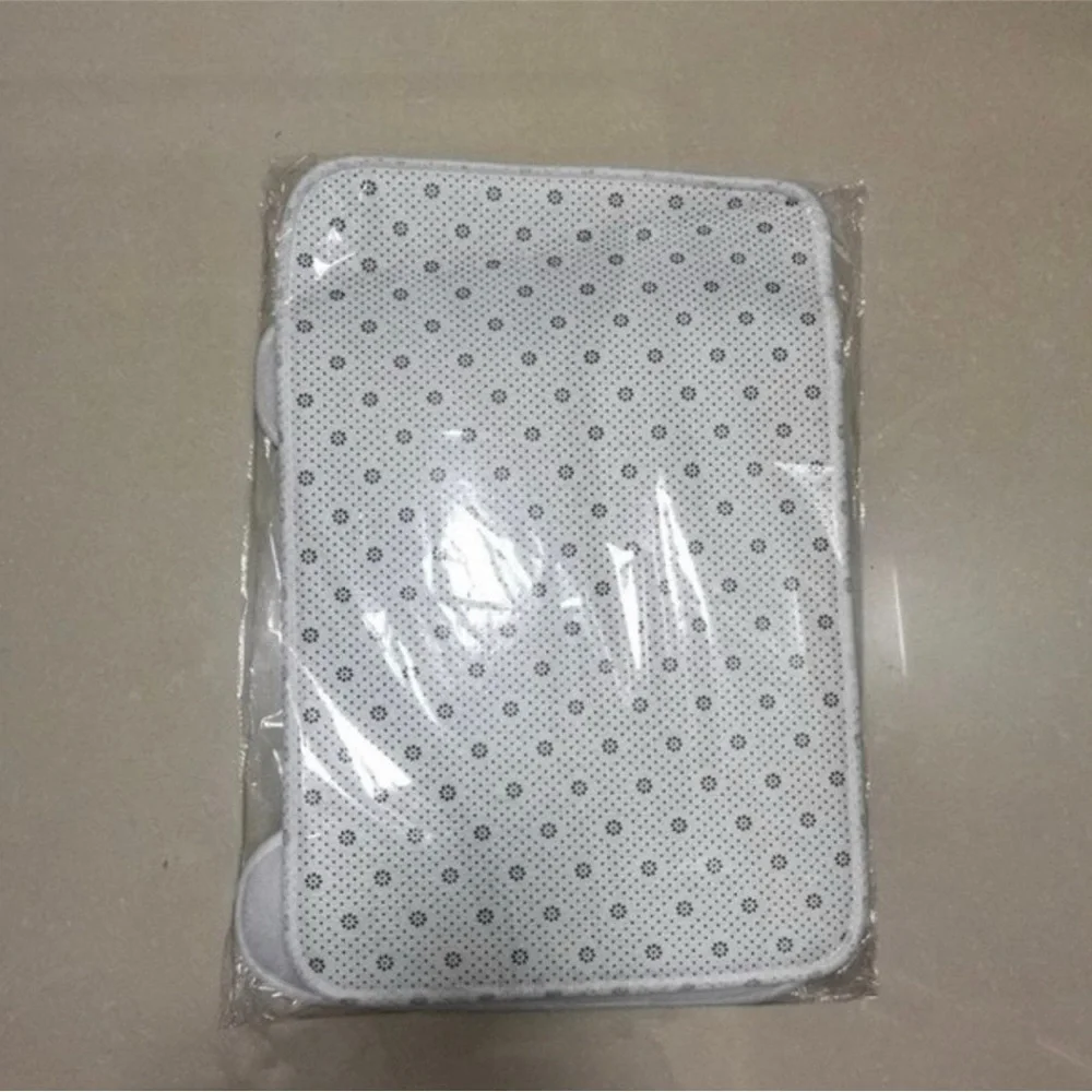 3Pcs Sublimation Bathroom Set: White Bath Mat Set